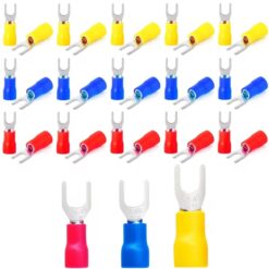 100Pcs Insulated U-Shaped Spade Terminal Connector